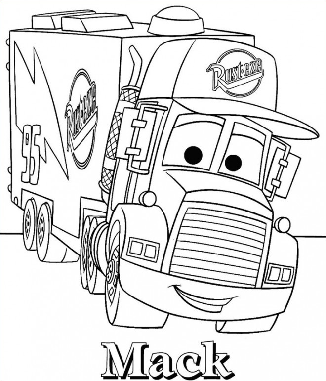 coloriage camion mack cars