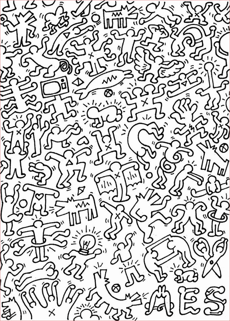 keith haring coloring pages