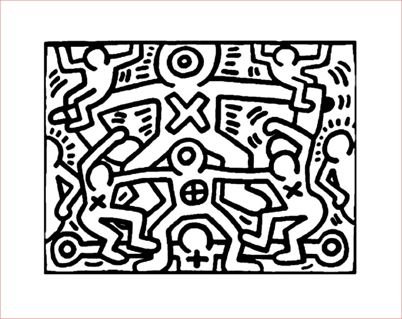 image=keith haring Coloring for kids keith haring 1