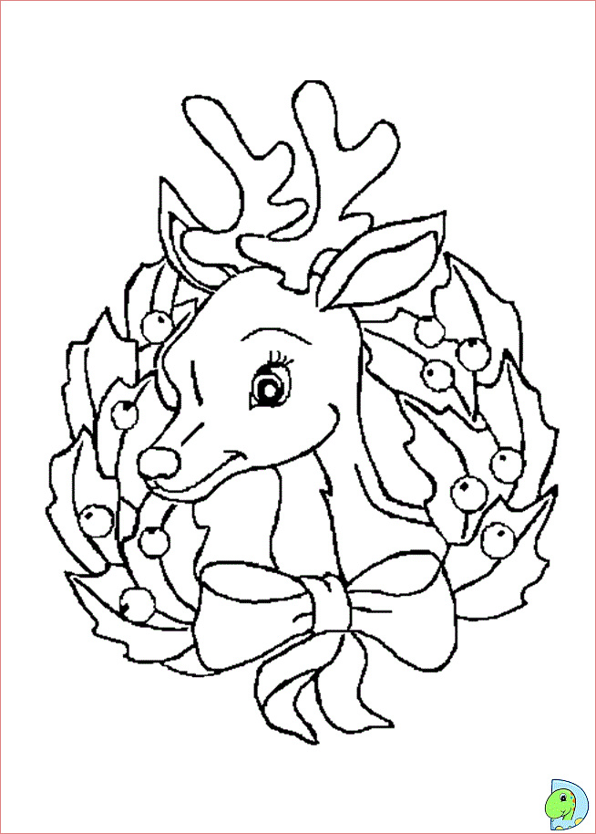 desenhos de renas de natal para colorir