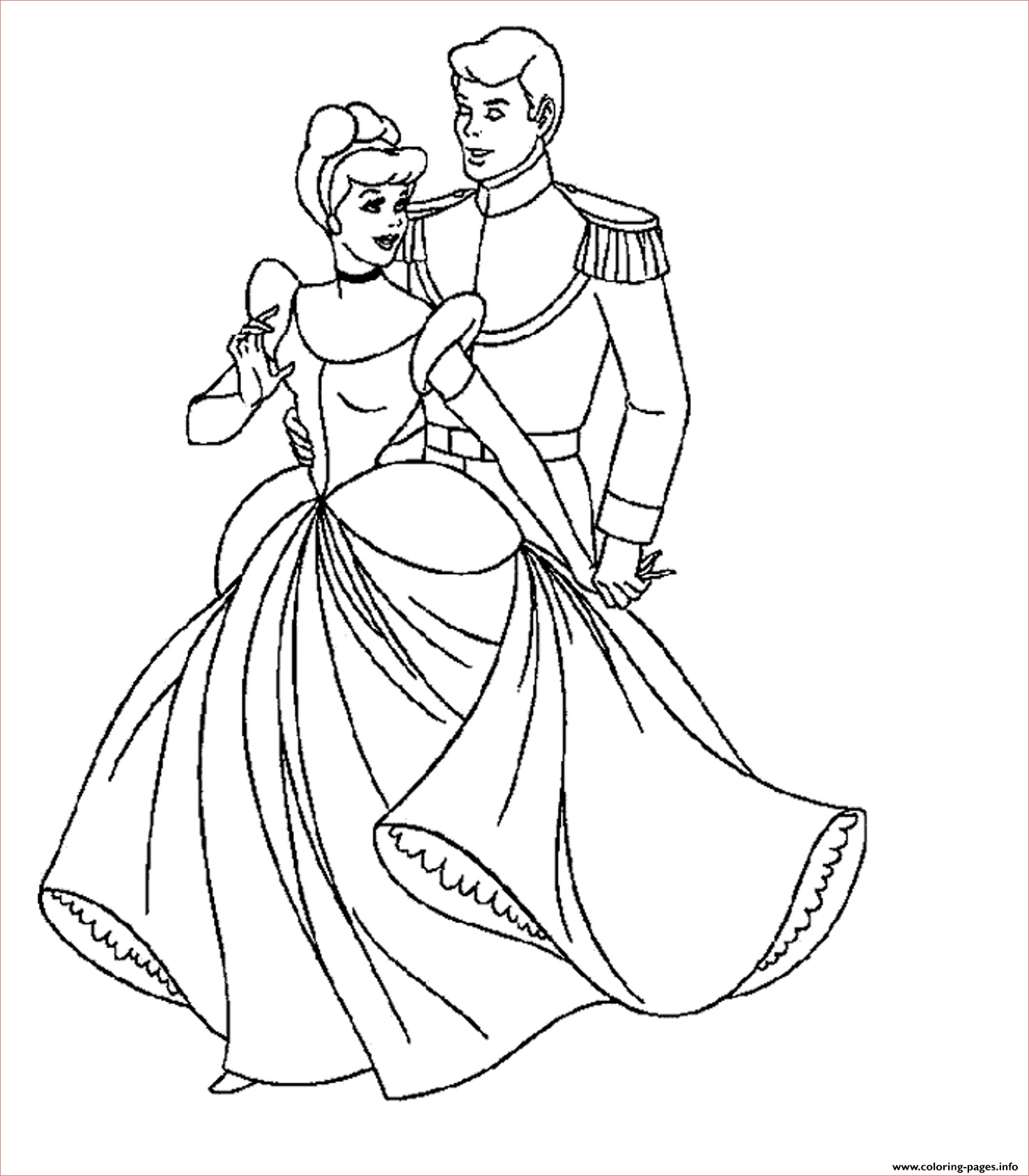 princess prince love cinderella s for kids8f1d printable coloring pages book 9171