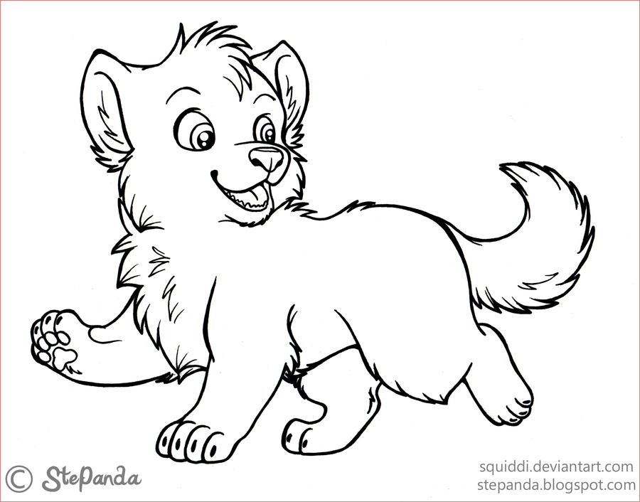 cute baby wolf coloring pages