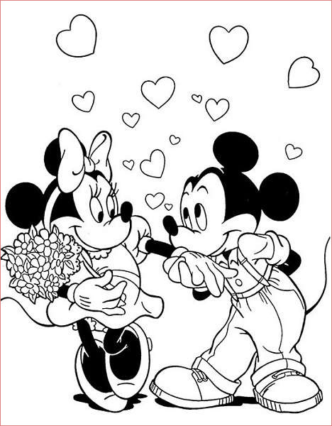 Coloriage Minnie Et Mickey Inspiration Coloriage Mickey Et Minnie Amoureux – 123coloriage