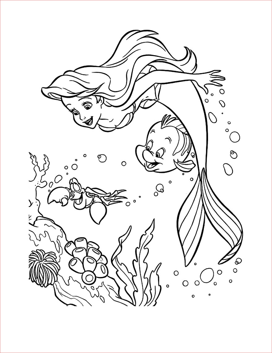 image=the little mermaid Coloring for kids the little mermaid 1