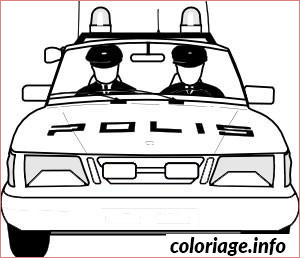 dessin voiture police coloriage 1003