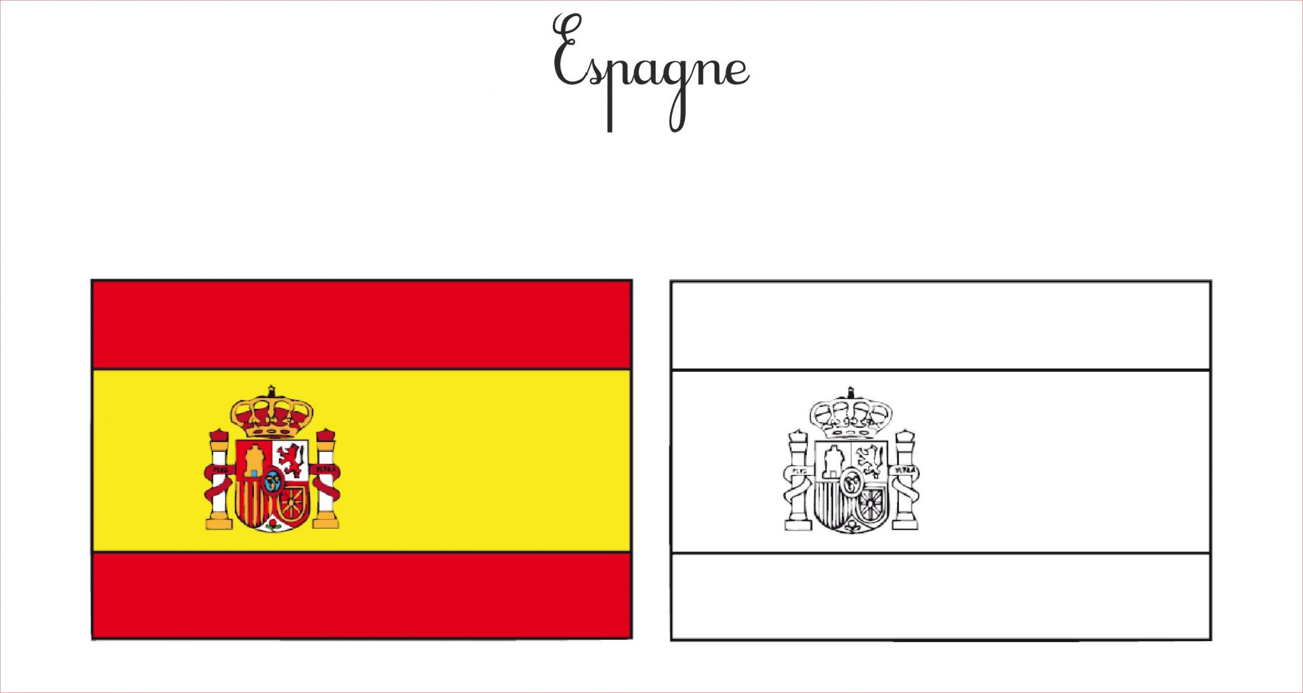 drapeau espagnol coloriage