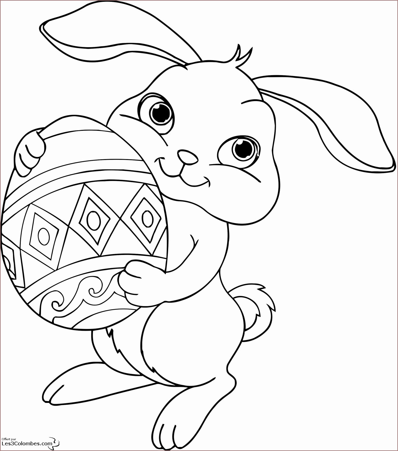 coloriage b animaux trop mignon ides de dessin lapin facile a bebe