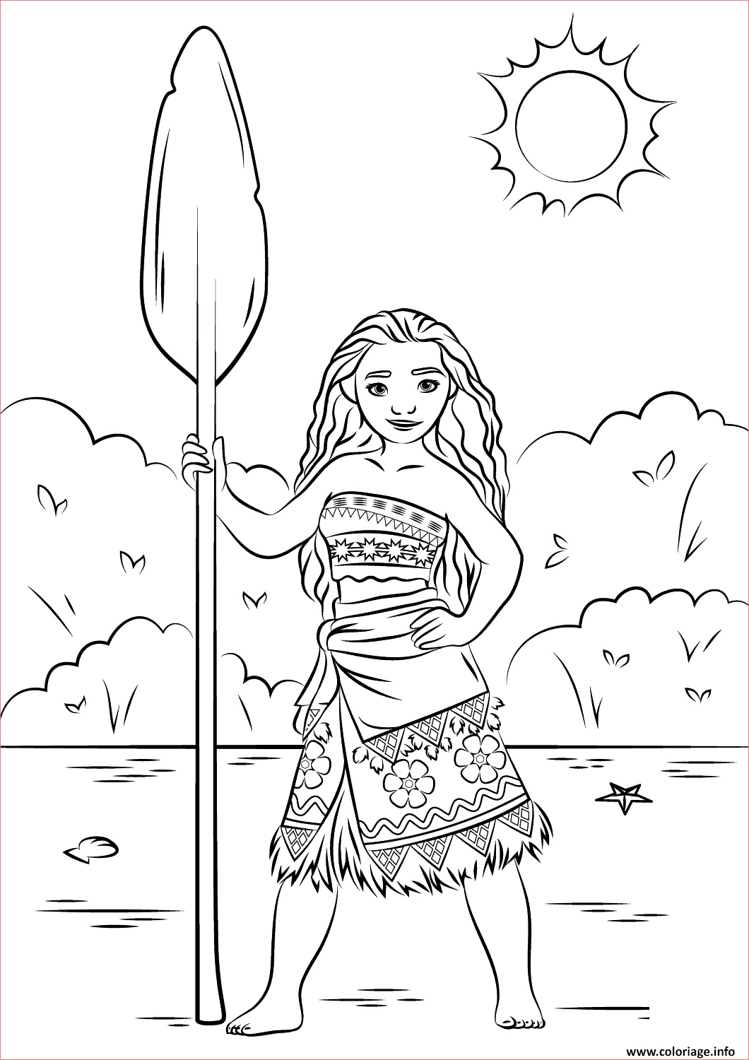 princesse vaiana moana disney coloriage dessin