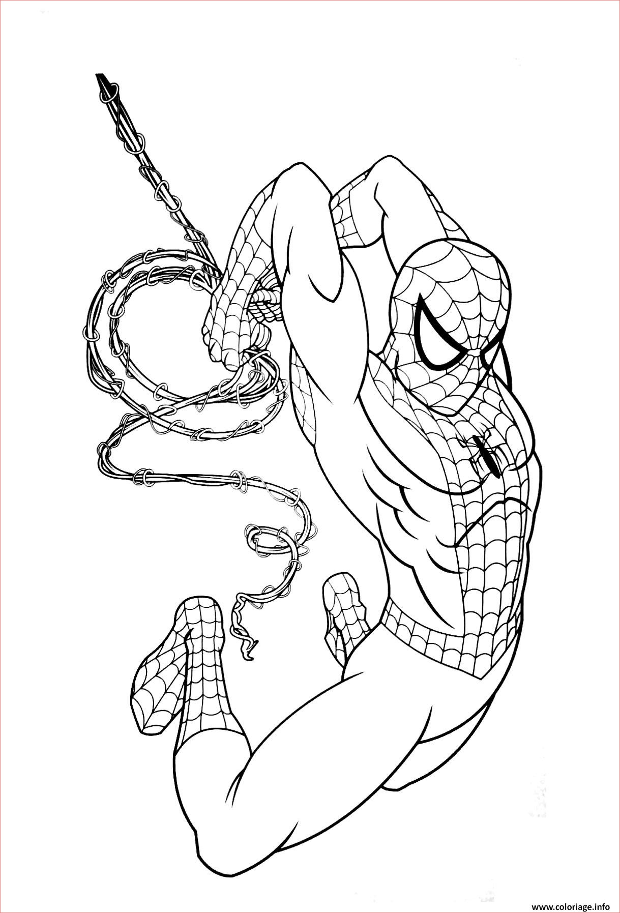 garcon super heros marvel spiderman coloriage dessin
