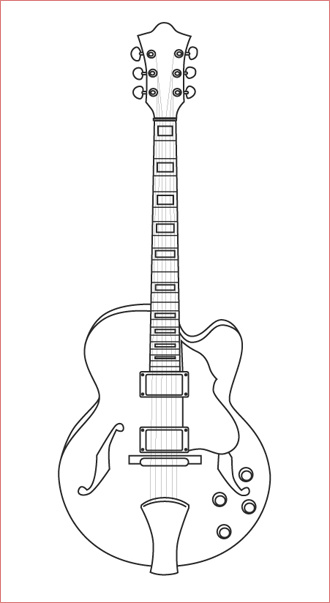 Coloriage guitare