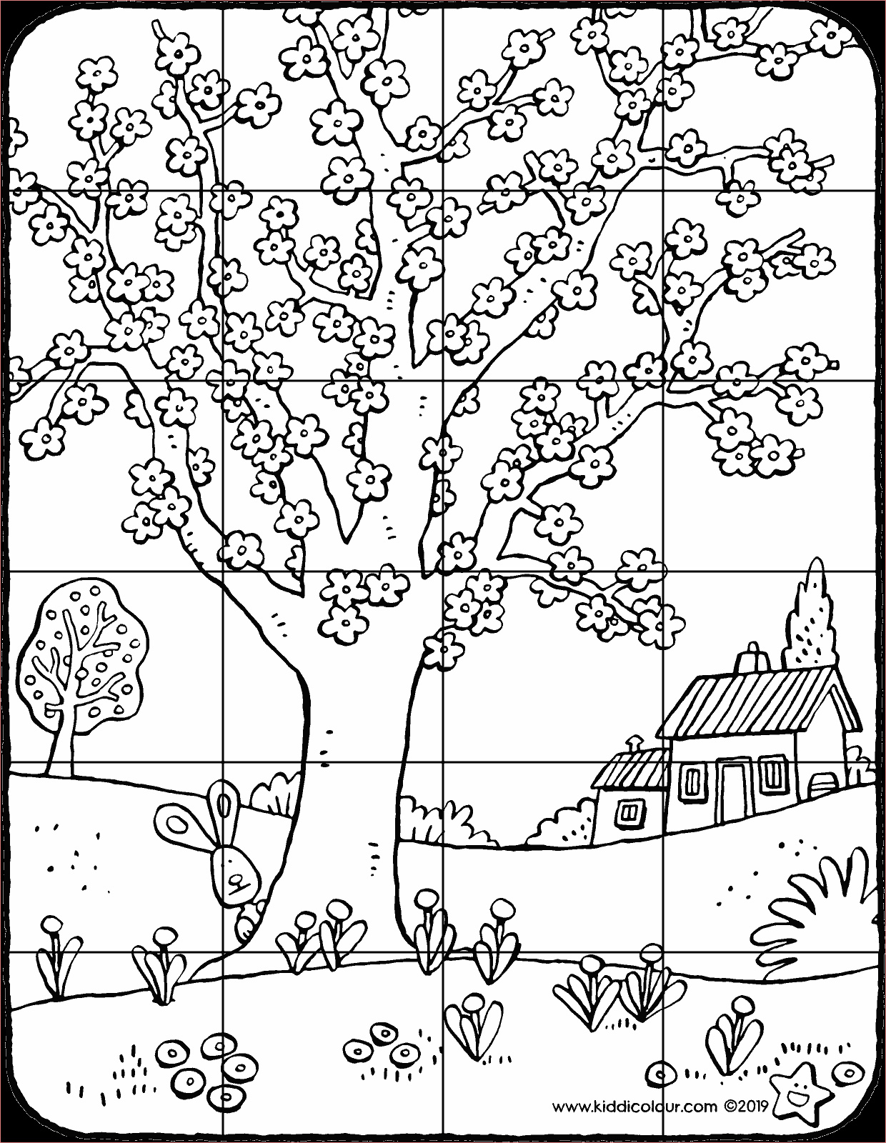 puzzle un arbre en fleurs