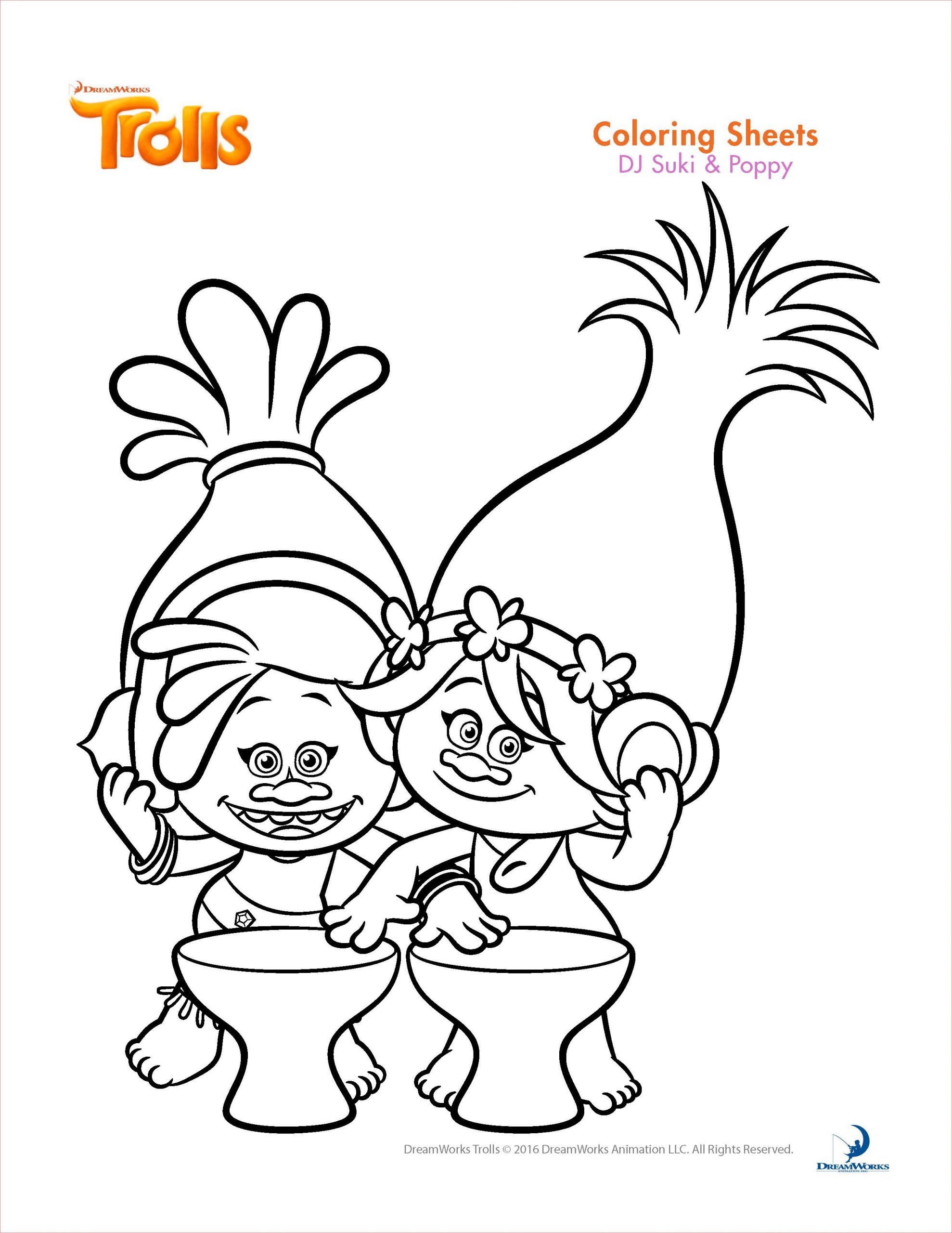 coloriage les trolls coloriages pour enfants avec dessin de troll