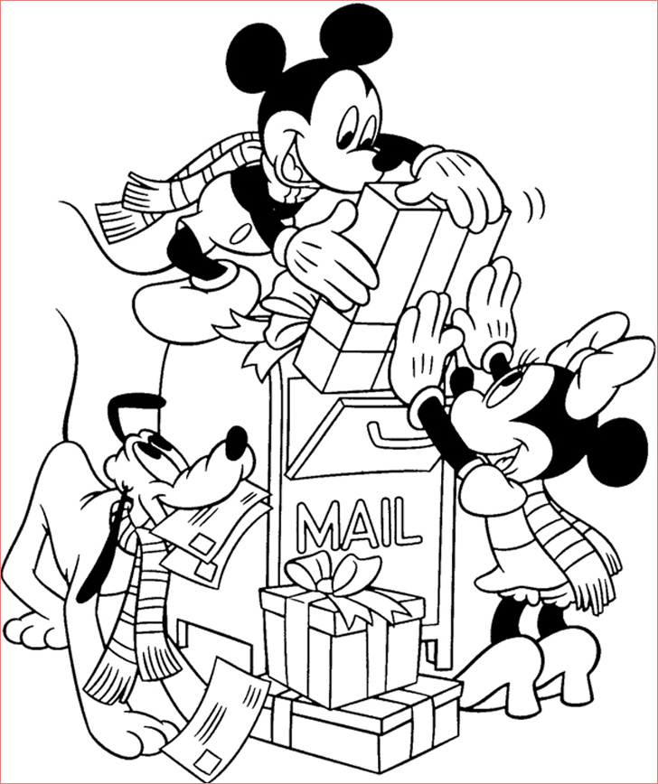 14 disney christmas coloring pages