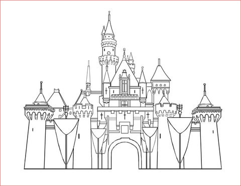 coloriage chateau disney luxe photographie coloriage chateau de disney