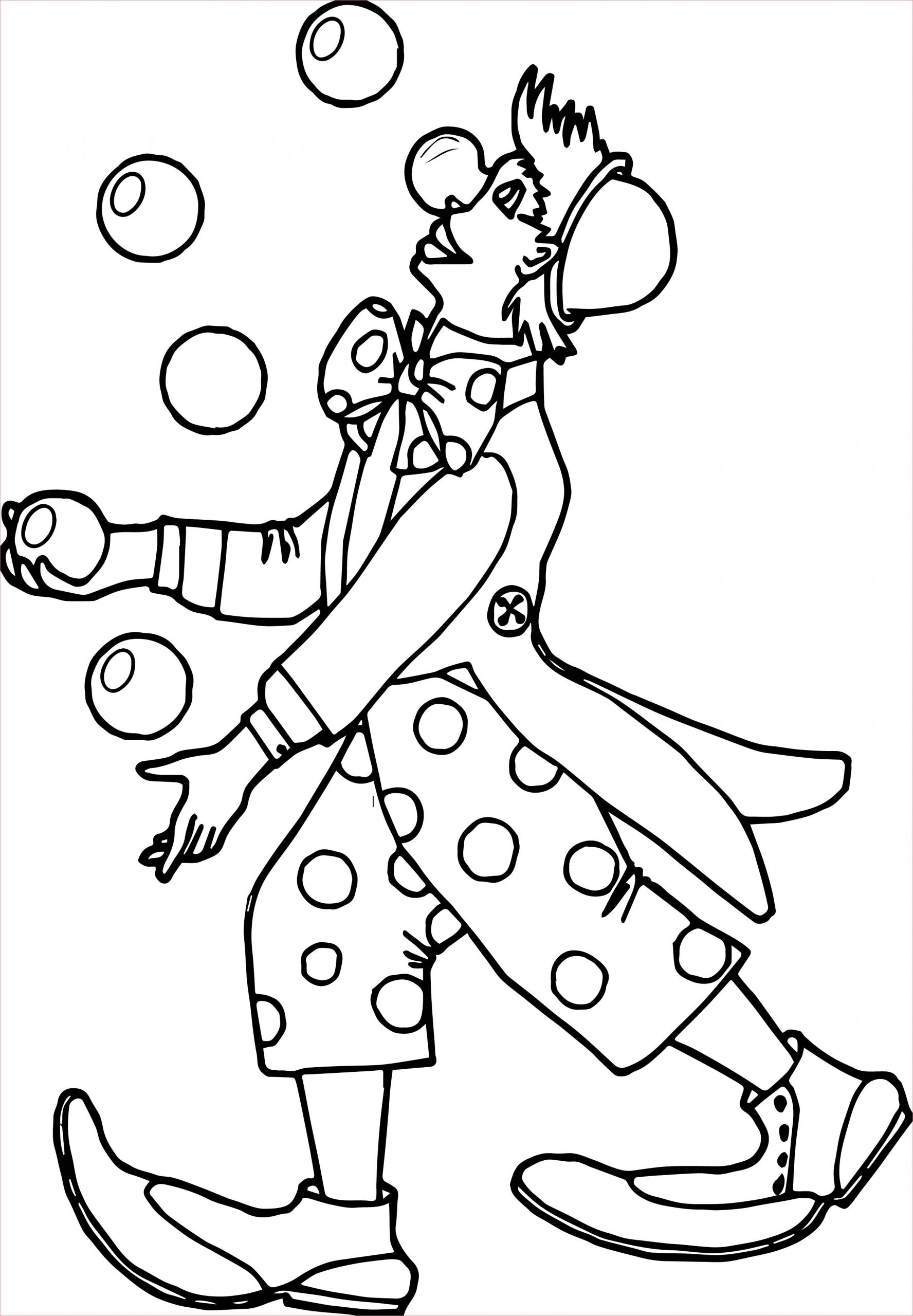 clown ball coloring page 2