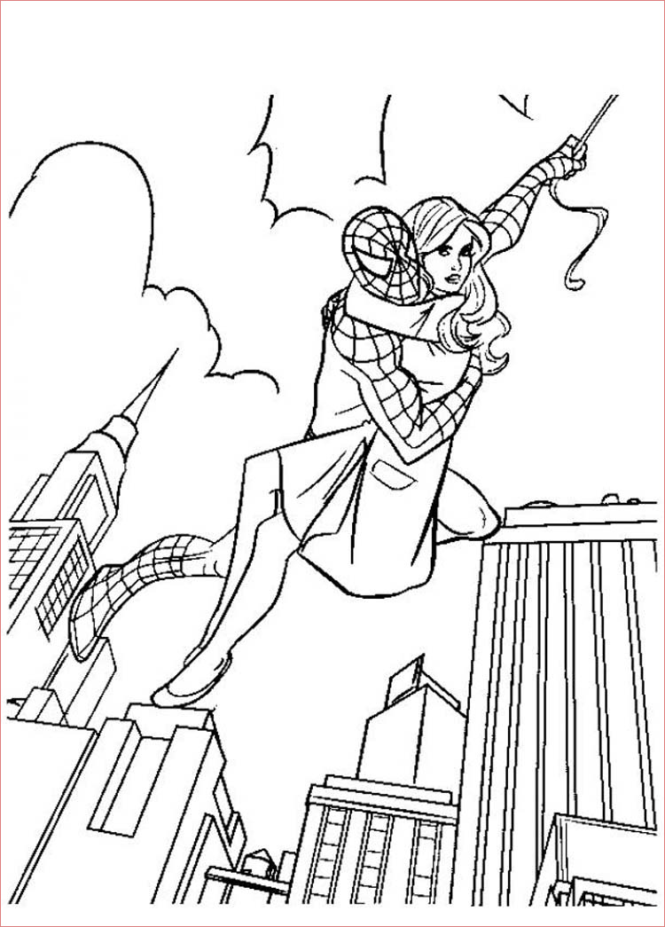 spiderman colouring book pages to print