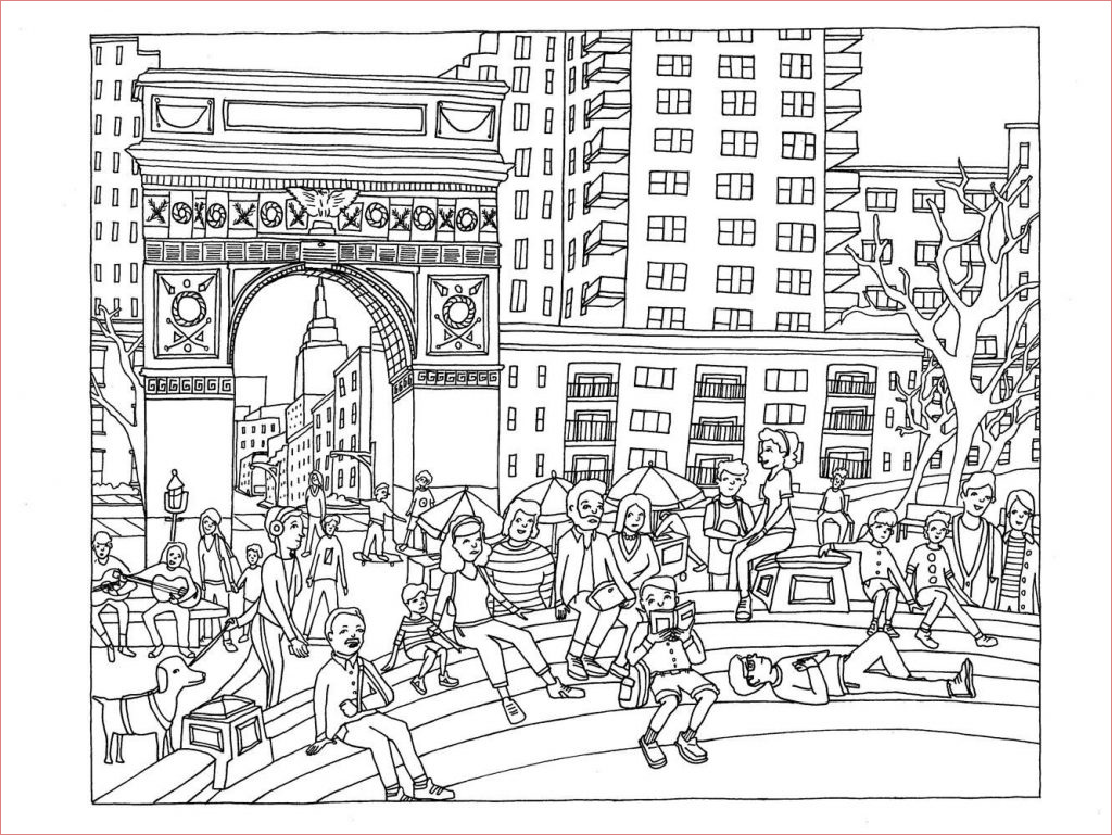 city coloring pages