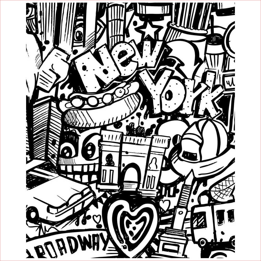 23 coloriage geant new york tag