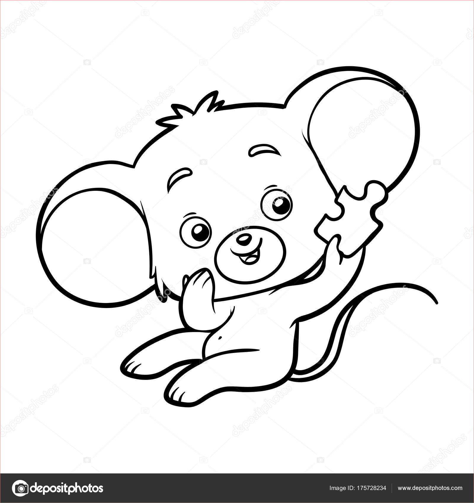 stock illustration coloring book mouse