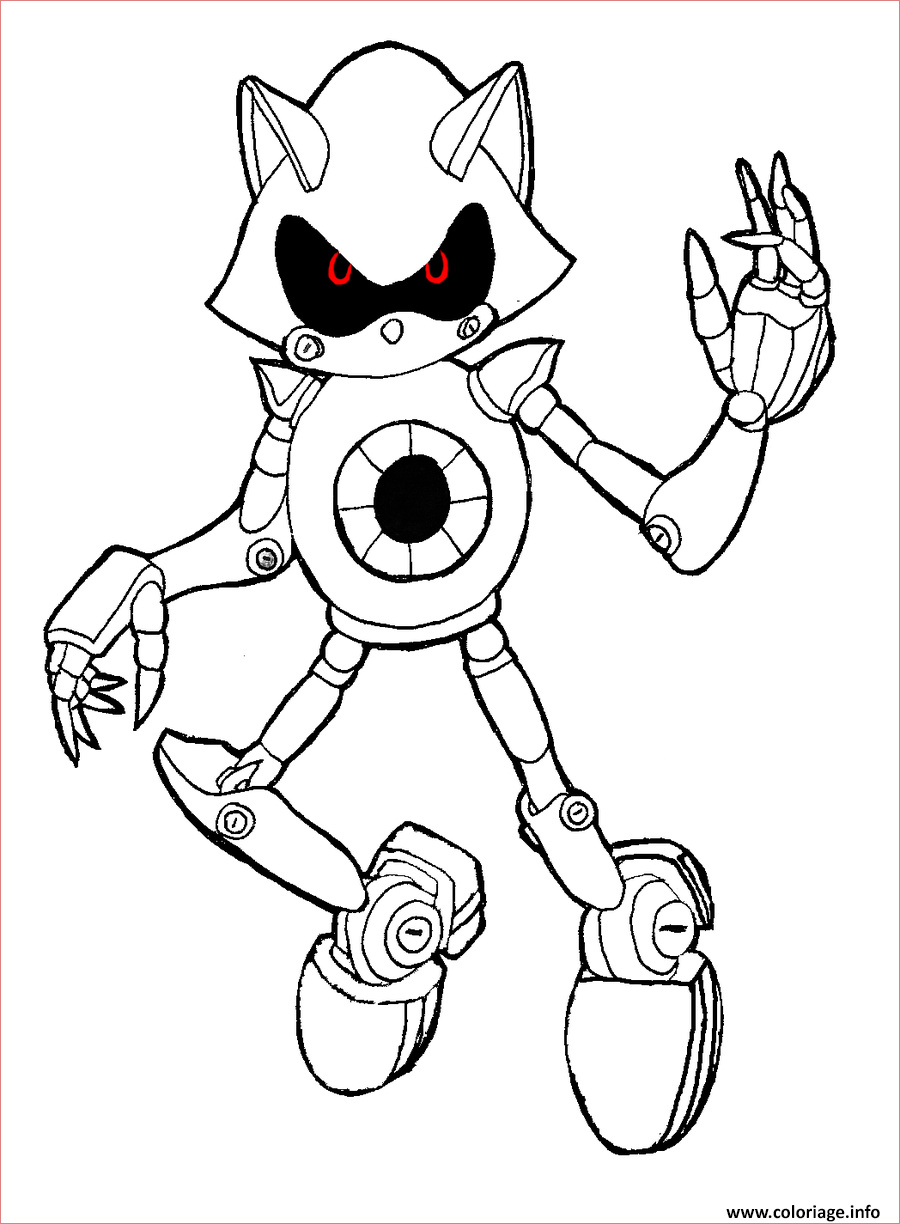 sonic robot coloriage