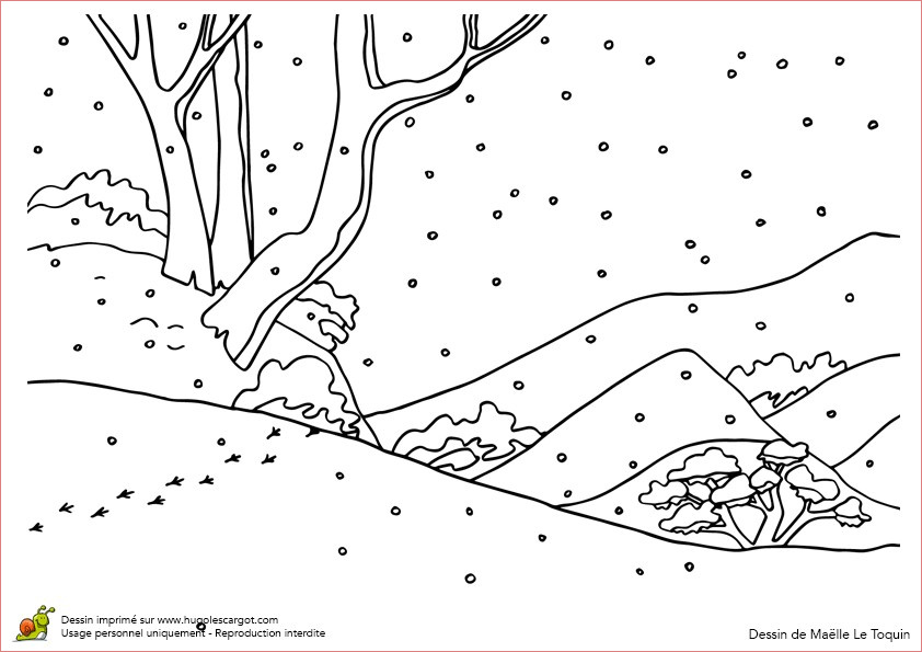coloriage paysage hiver maternelle dessins gratuits colorier coloriage paysage neige imprimer