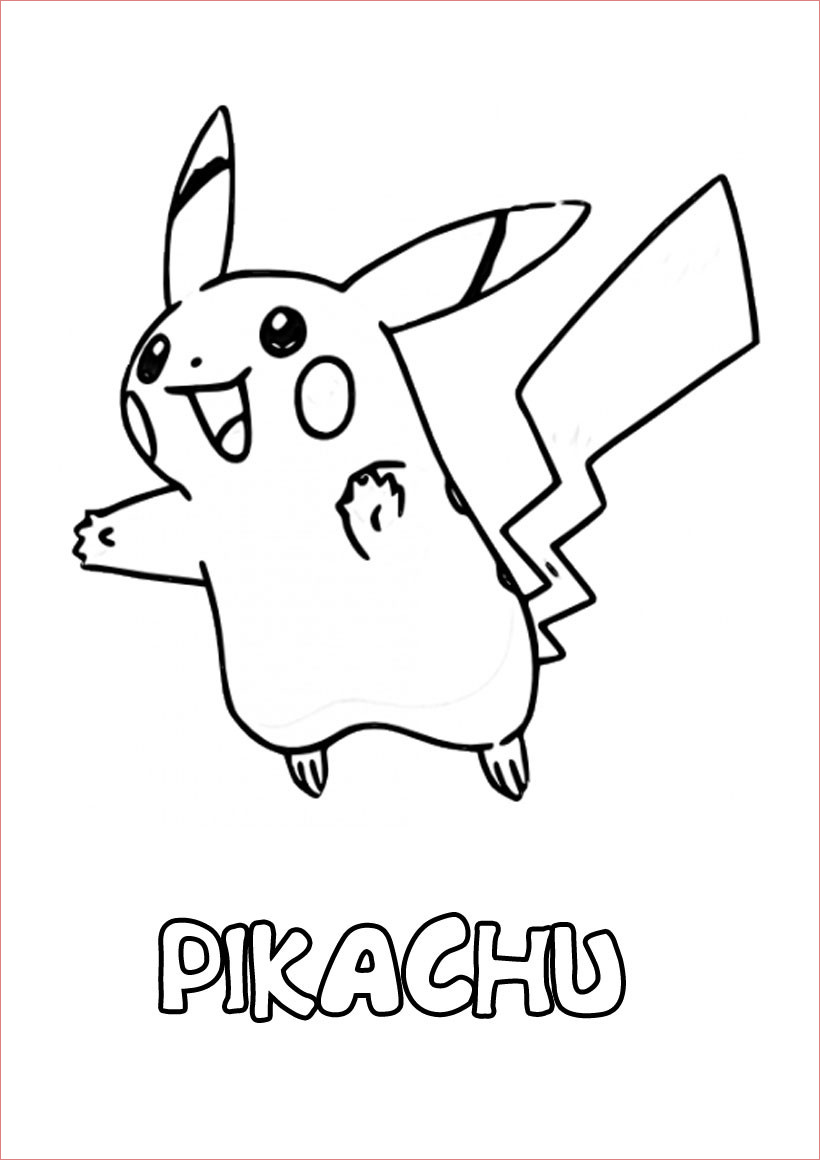 coloriage pikachu a imprimer