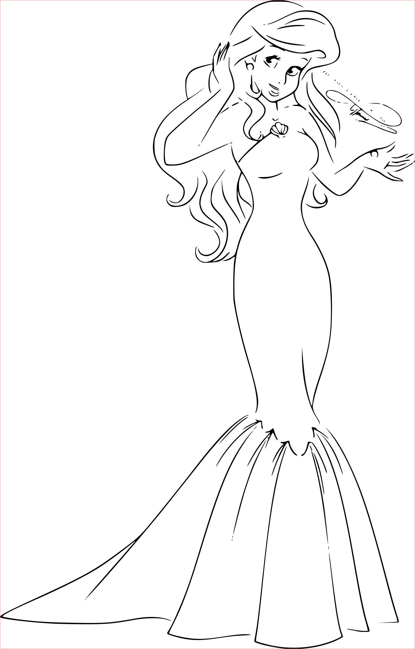Coloriage Sirene À Imprimer Gratuit Frais Coloriage Ariel Petite Sirene Inspirant Inspiration
