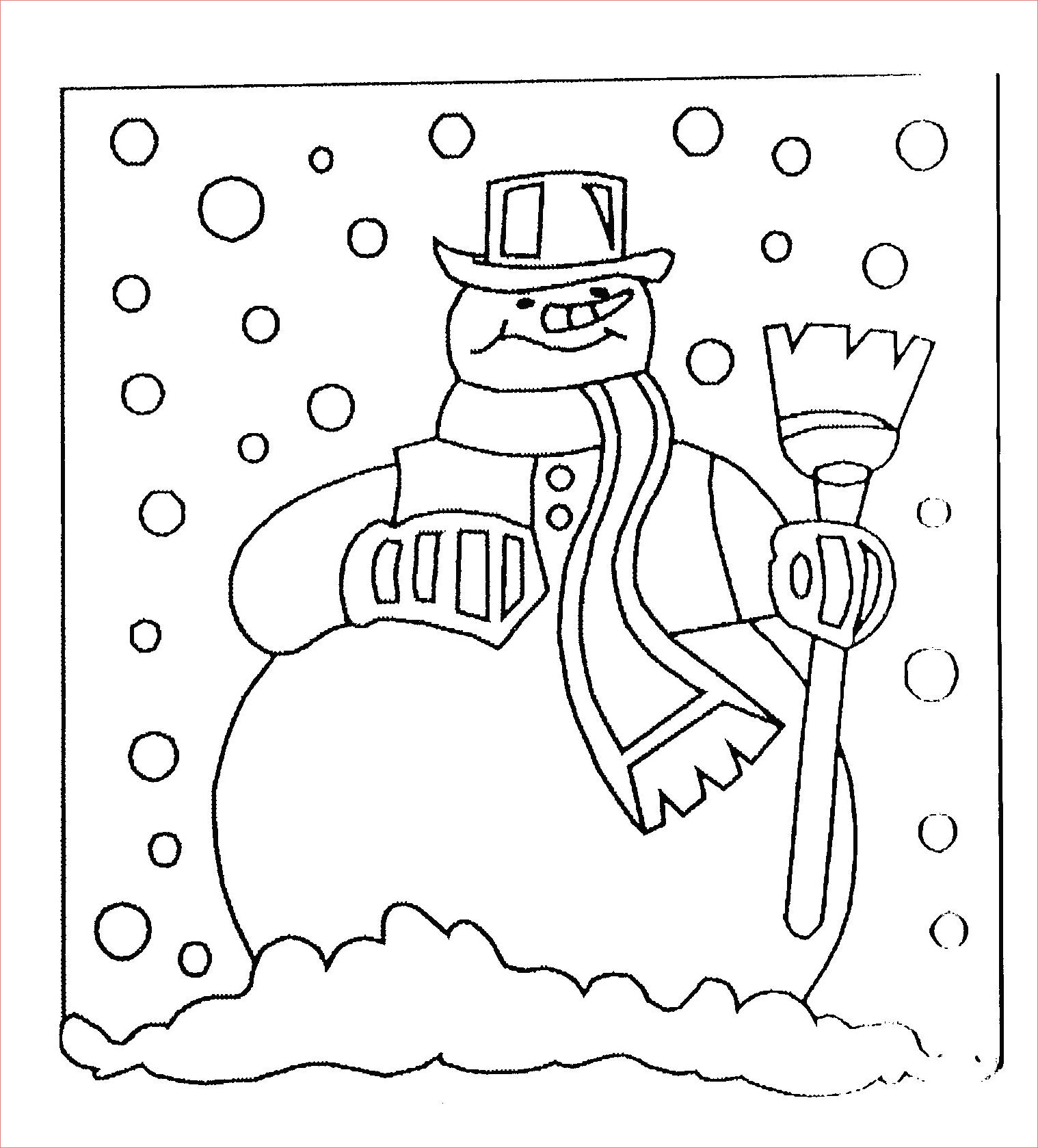 Coloriage Bonhomme De Neige Nice Coloriage Pour Enfant Bonhomme De Neige
