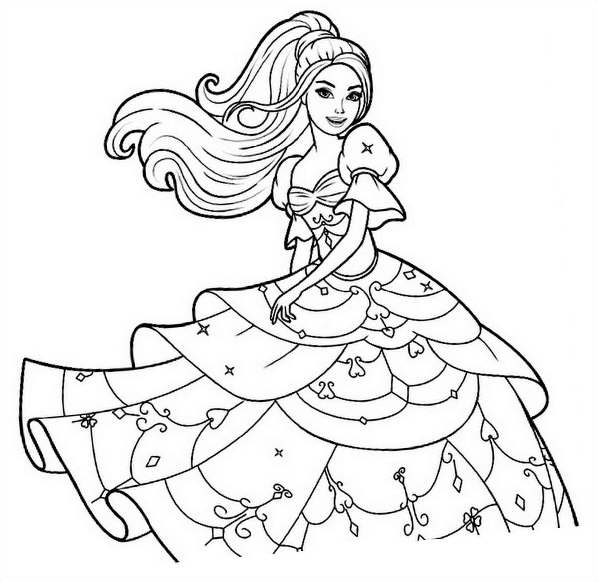 imprimer coloriage princesse