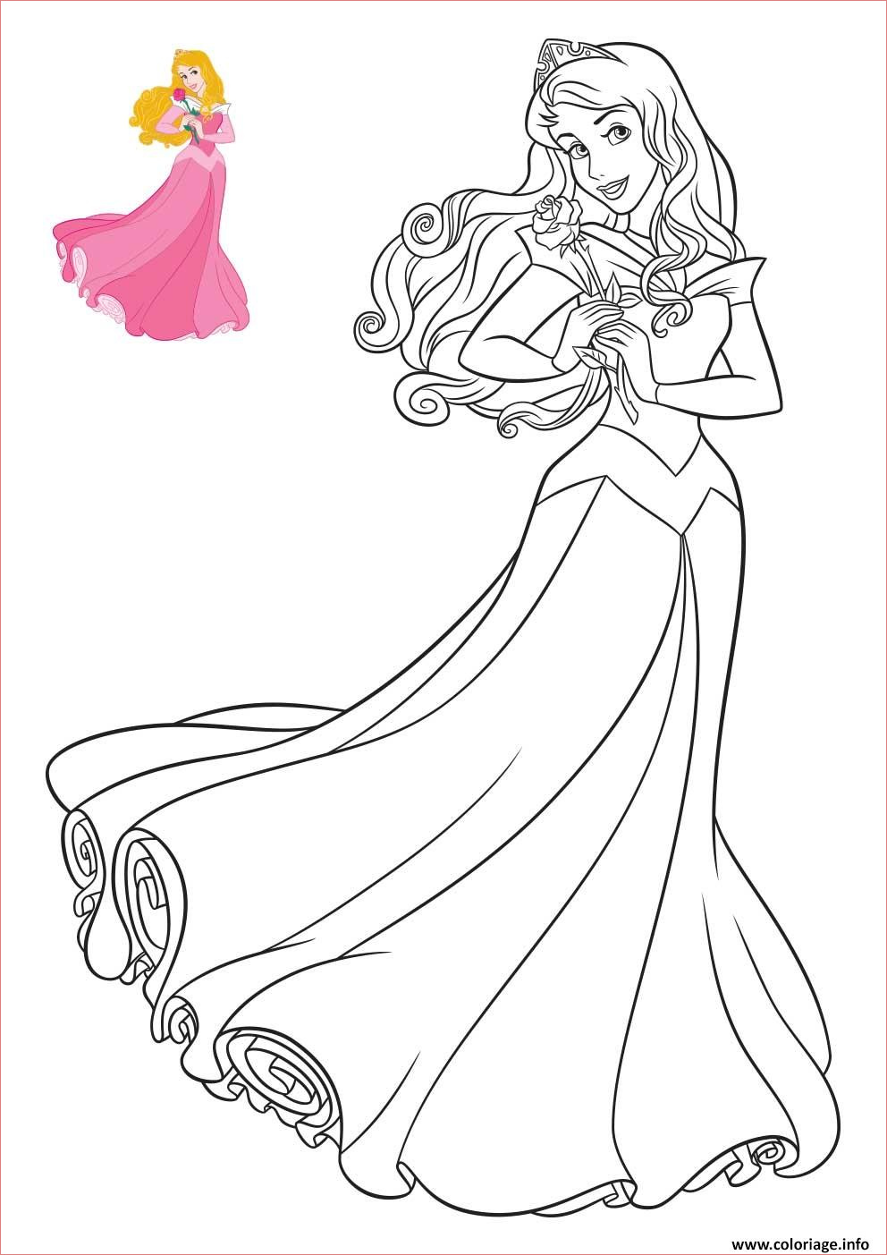 princesse disney aurore coloriage dessin