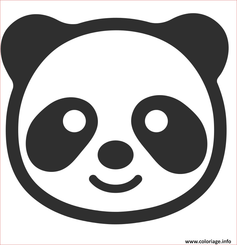 panda emoji coloriage