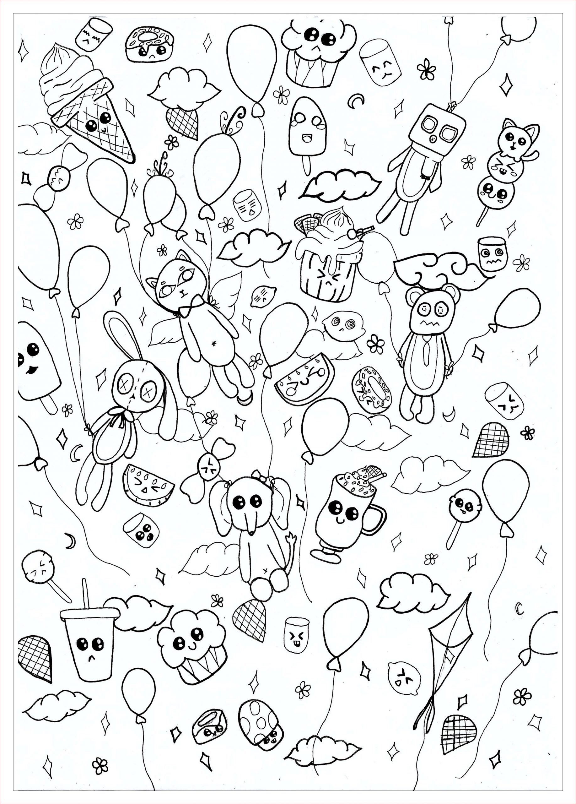 image=kawaii Coloring for kids kawaii 1