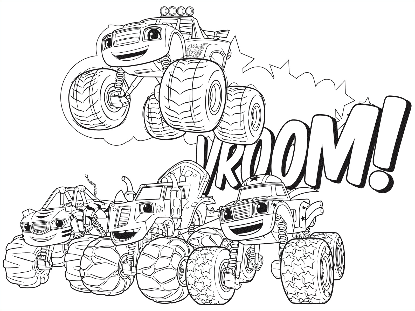 blaze and the monster machines coloring pages