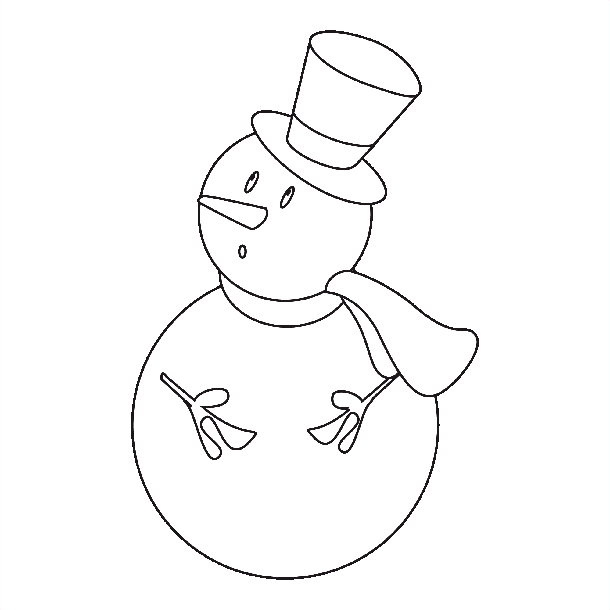 coloriage bonhomme de neige facile