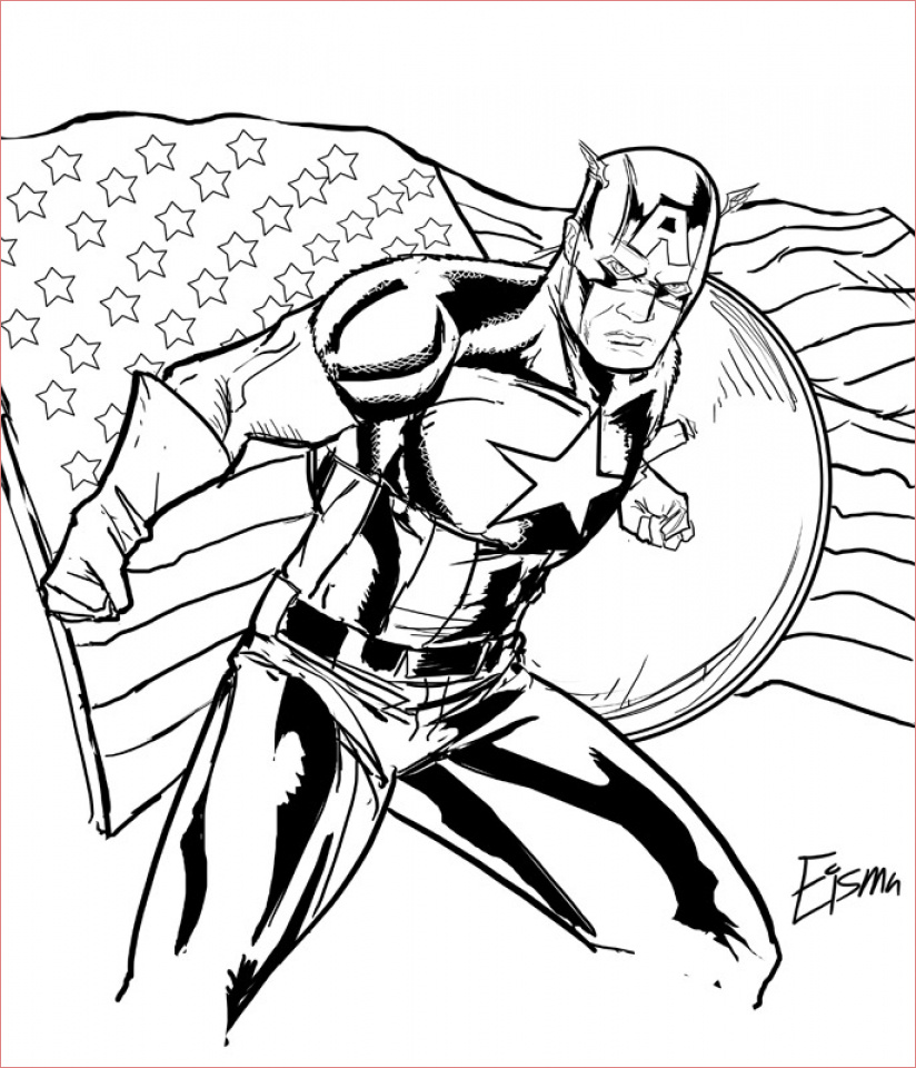 captain america coloring pages marvel superhero
