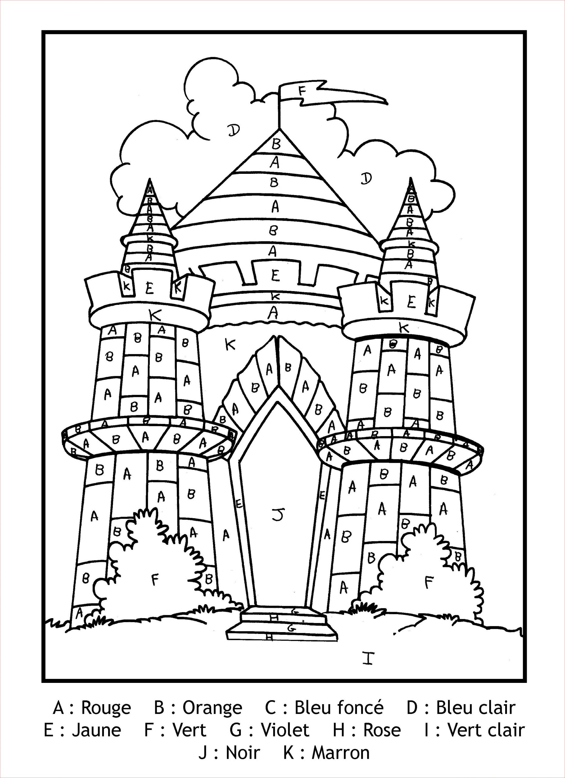 pour imprimer ce coloriage gratuit coloriage magique lettres avec image de chateau fort a imprimer