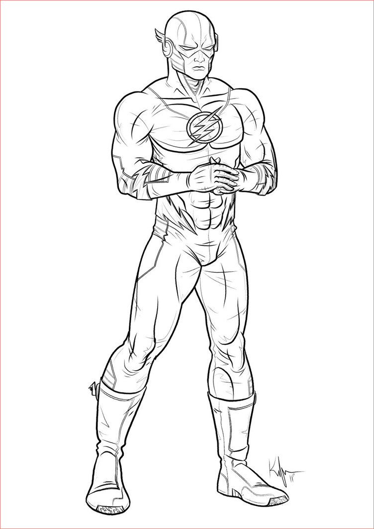 Coloriage Flash Nice Flash Super Héros – Coloriages à Imprimer