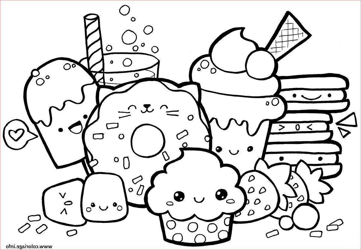 Coloriage Kawaii Nourriture Élégant Épinglé Sur Jeux Noa