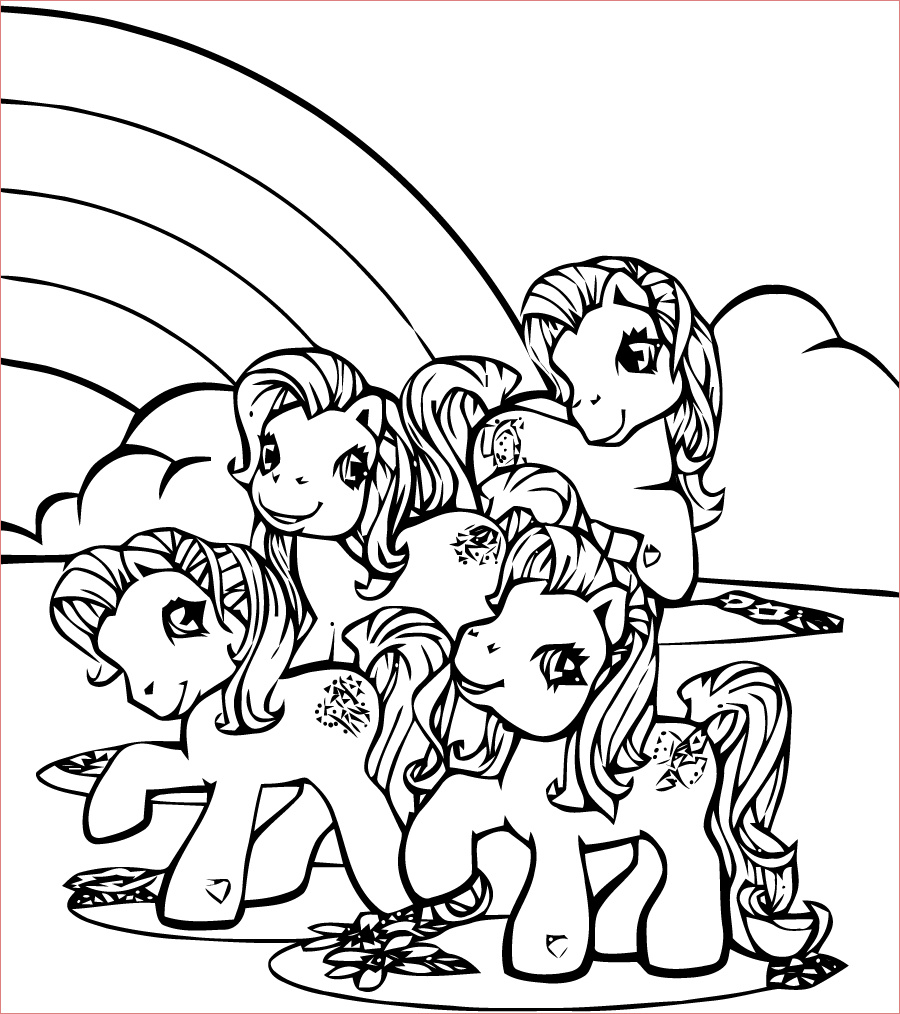 Coloriage Licorne Arc En Ciel Frais 10 Dessins De Coloriage Poney Arc En Ciel à Imprimer