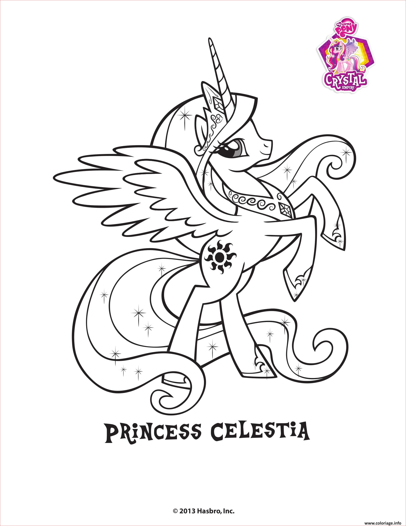 princesse celestra crystal empire my little pony coloriage dessin