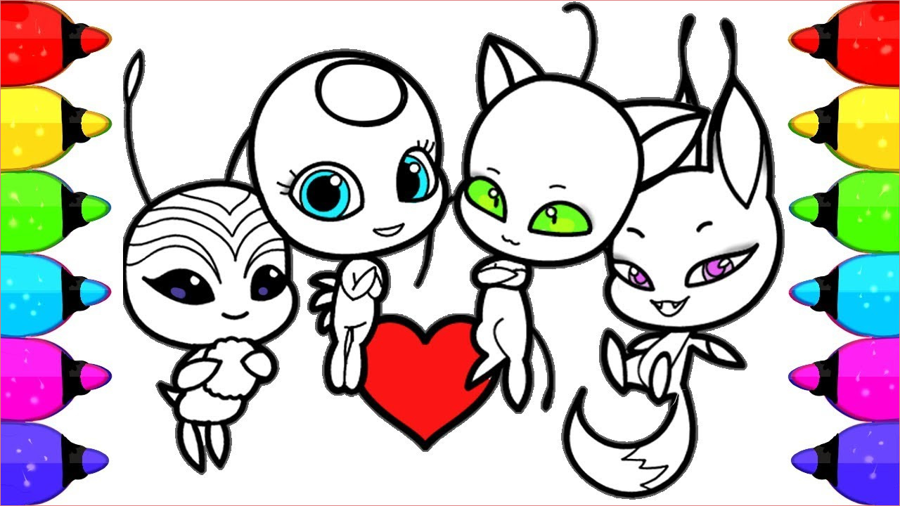 miraculous ladybug all kwami coloring pages