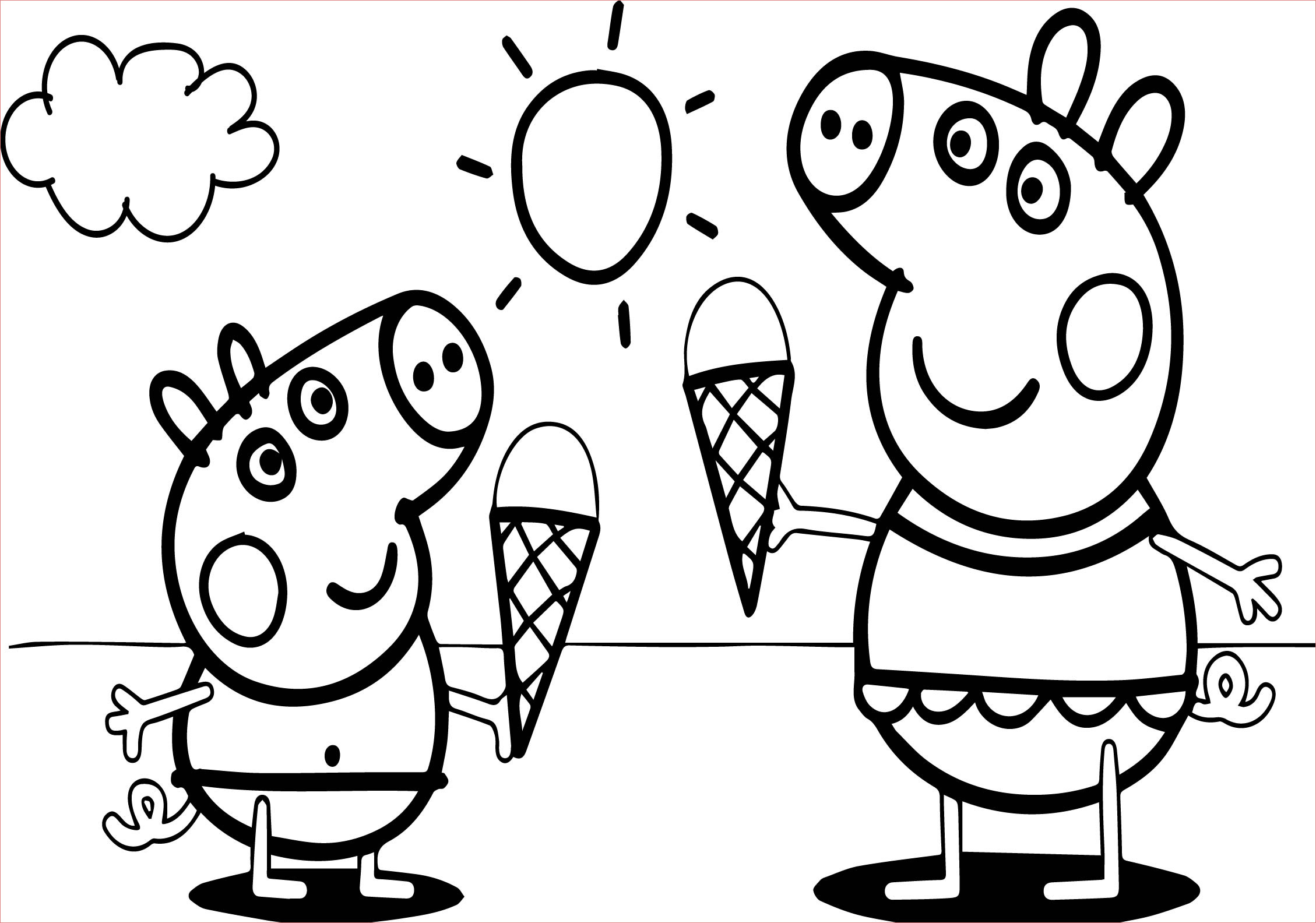 peppa pig video free coloring page