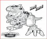 power rangers dino charge red zord coloriage dessin
