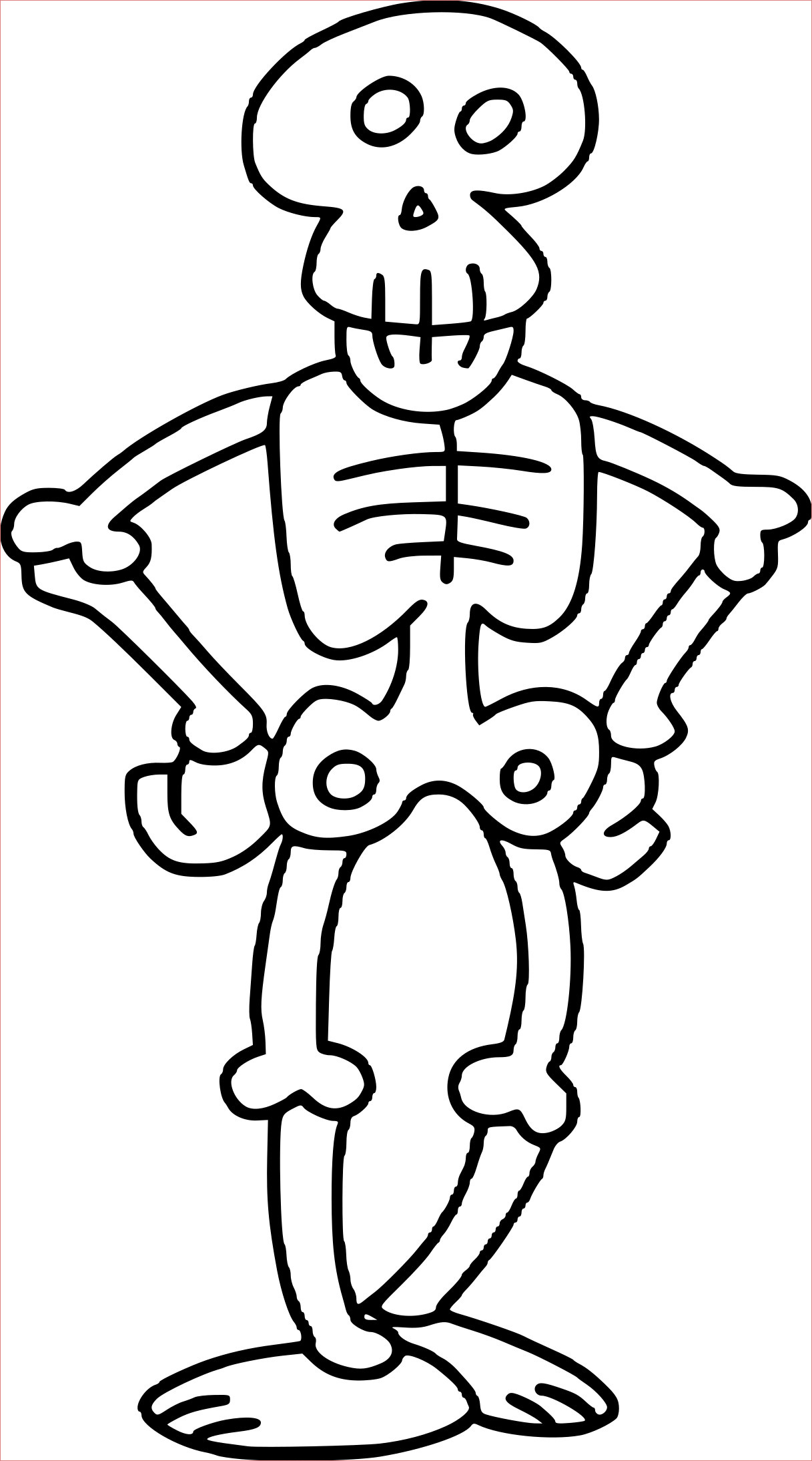 dessin a imprimer halloween squelette