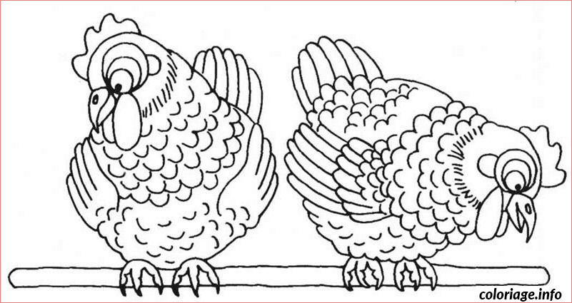 paques deux poules coloriage 8617