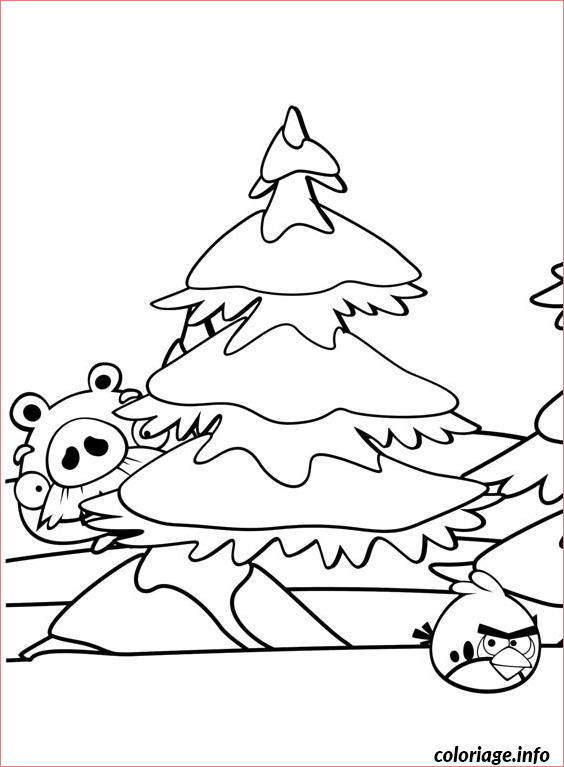 angry birds noel sapin coloriage 2418