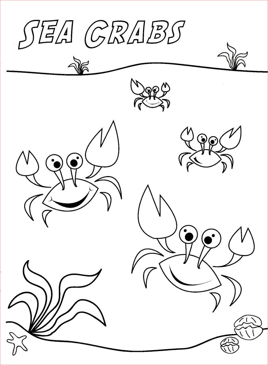 luxe coloriage de crabes imprimer