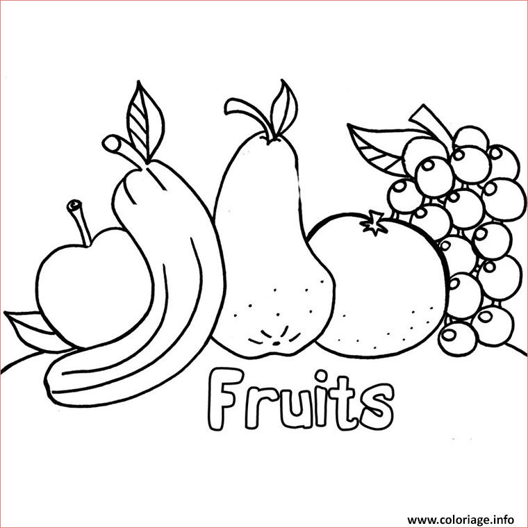 fruits alimentation equilibree coloriage dessin