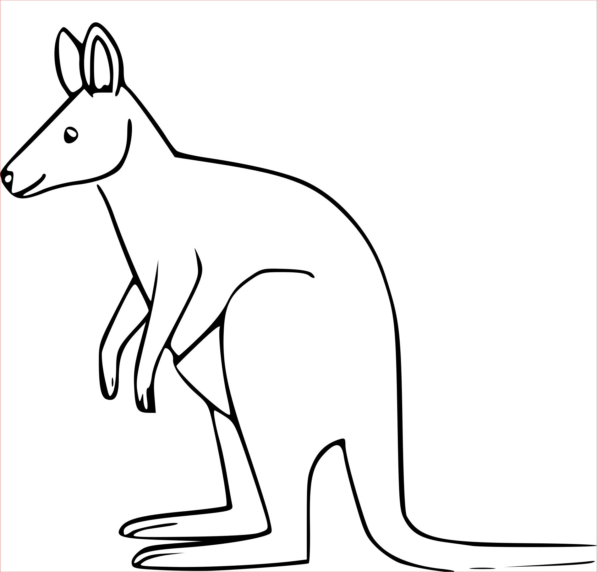 coloriage kangourou