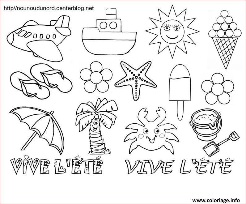 vive lete bonne vacances ete coloriage